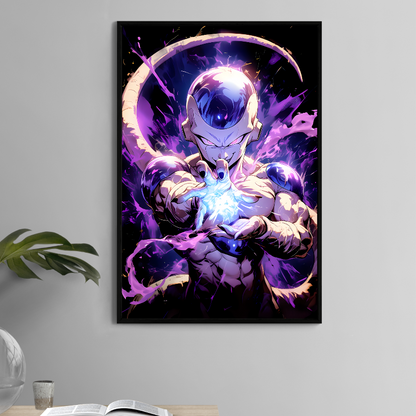 Frieza 11x17 wall print with purple energy blast and villain pose – Snapping Turtle Gallery