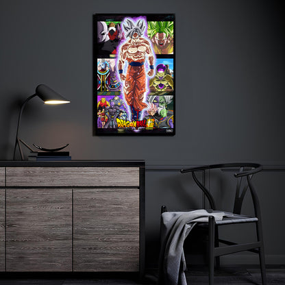 Ultra Instinct Goku vs Jiren, Broly, Frieza and more – 24x36 Dragon Ball Super metal wall print
