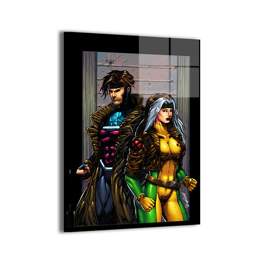 Unbreakable Bond Wall Art Metal Print – Gambit & Rogue (X-Men) by Don Marc Noceda