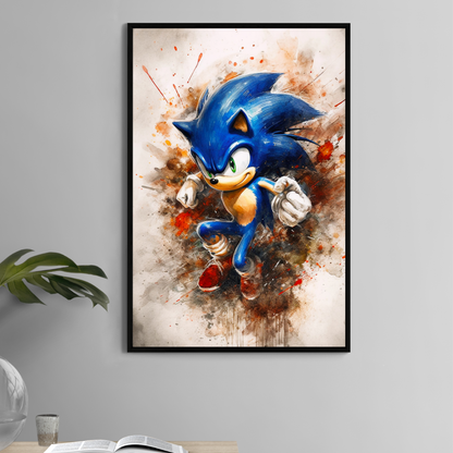 Sonic the Hedgehog Retro Pop Art Wall Art