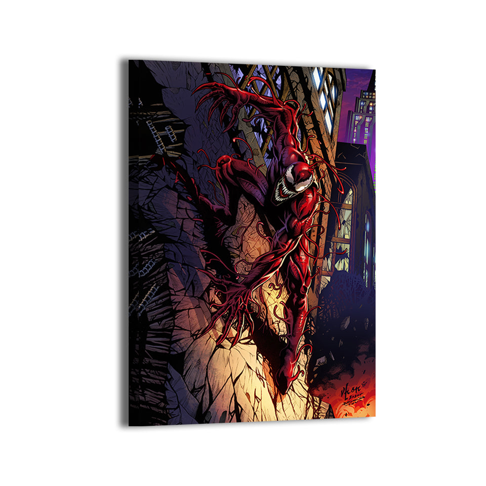Carnage with violent tendrils and shattered city backdrop – large canvas

