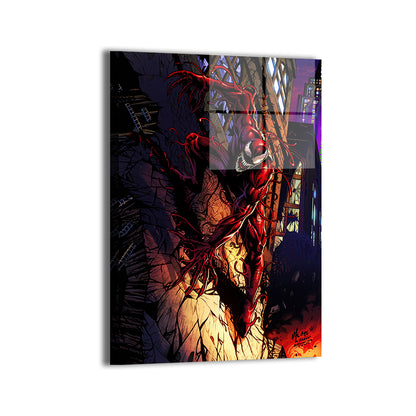 Carnage wall-climbing with sharp detail and violent tone – large metal


