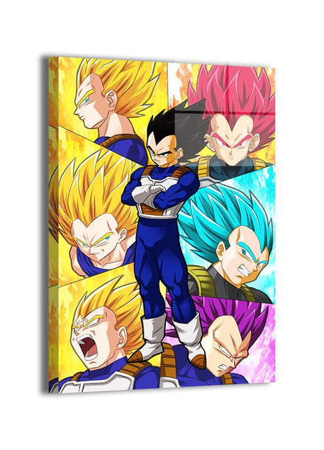 Vegeta Transformations Dragon Ball Wall Art | Acrylic, Metal & Canvas - Snapping Turtle Gallery