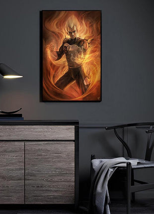 Vegeta Art | Acrylic, Metal & Canvas - Snapping Turtle Gallery