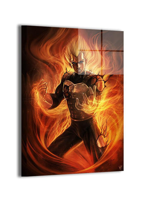 Vegeta Art | Acrylic, Metal & Canvas - Snapping Turtle Gallery