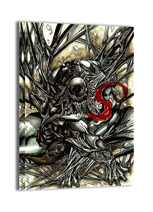 Venom Symbiote Art - Ultra-HD Acrylic & HD Metal Gallery Print - Marvel Snare Comic Artwork - Premium Wall Decor