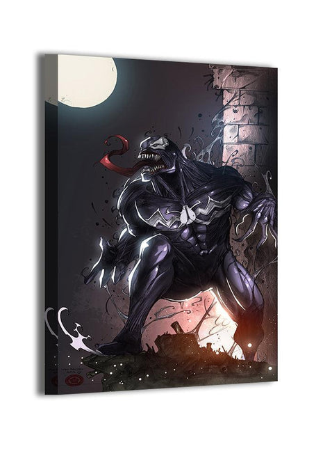 Venom Midnight Hunger Art - Ultra-HD Acrylic & HD Metal Gallery Print - Marvel Symbiote Comic Artwork - Premium Wall Decor
