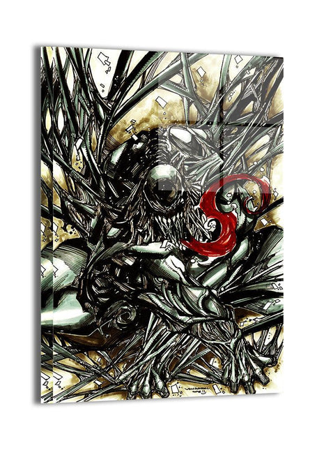 Venom Symbiote Art - Ultra-HD Acrylic & HD Metal Gallery Print - Marvel Snare Comic Artwork - Premium Wall Decor