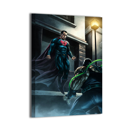 Venom Clash Wall Art Canvas Print – Superman vs Bane DC Comics by Ryan Pasibe and Nestor Redulla Jr.