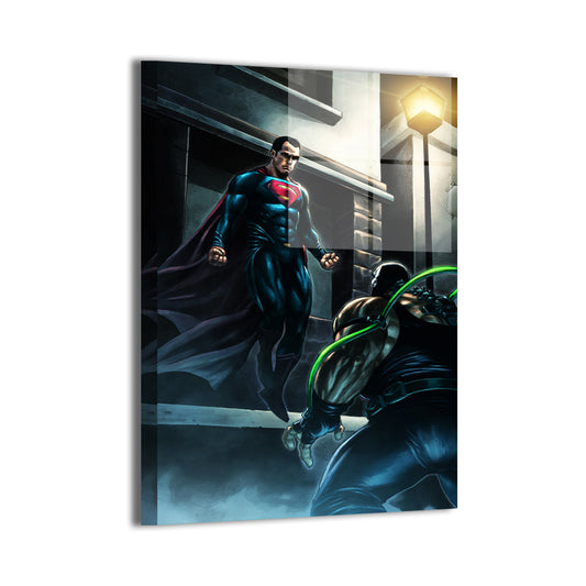 Venom Clash Wall Art Metal Print – Superman vs Bane DC Comics by Ryan Pasibe and Nestor Redulla Jr.