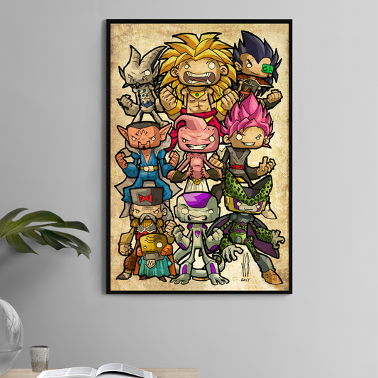 Villain Parade Chibi Wall Art 11x17 Print