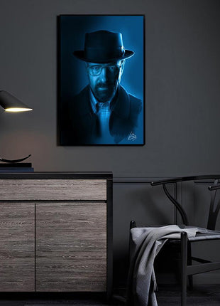 Walter White Heisenberg Breaking Bad Art | Acrylic, Metal & Canvas - Snapping Turtle Gallery