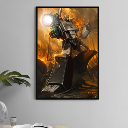 Megatron Transformers villain 11x17 print – Decepticon leader with cannon