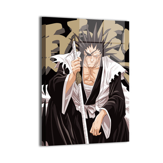 Warlord of Zaraki Wall Art Metal Print – Kenpachi from Bleach by Ryan Pasibe