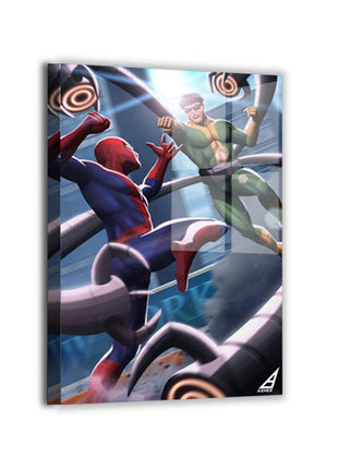 Web Slinger vs Iron Arms Spider-Man vs Doctor Octopus wall art
