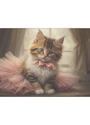 Whimsical Grace – Cat in a Tutu Wall Art | STG Collection [variant_option1] Print, Premium Wall Art by Snapping Turtle Gallery