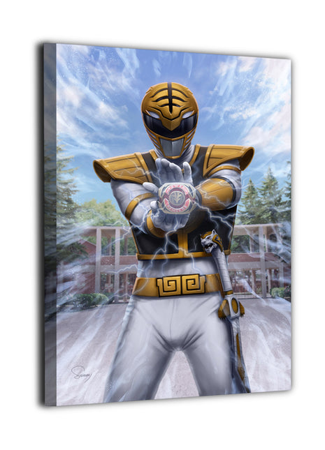 White Ranger Wall Art | Tommy Oliver Power Rangers Acrylic, Metal & Canvas - Snapping Turtle Gallery