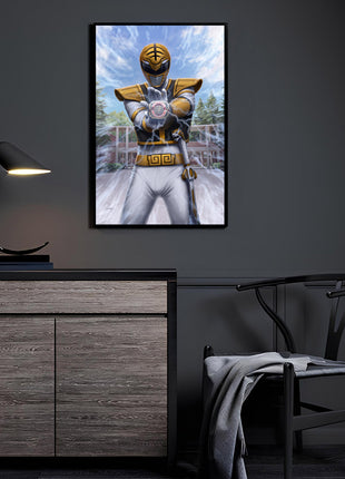 White Ranger Wall Art | Tommy Oliver Power Rangers Acrylic, Metal & Canvas - Snapping Turtle Gallery
