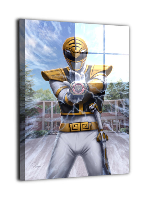 White Ranger Wall Art | Tommy Oliver Power Rangers Acrylic, Metal & Canvas - Snapping Turtle Gallery