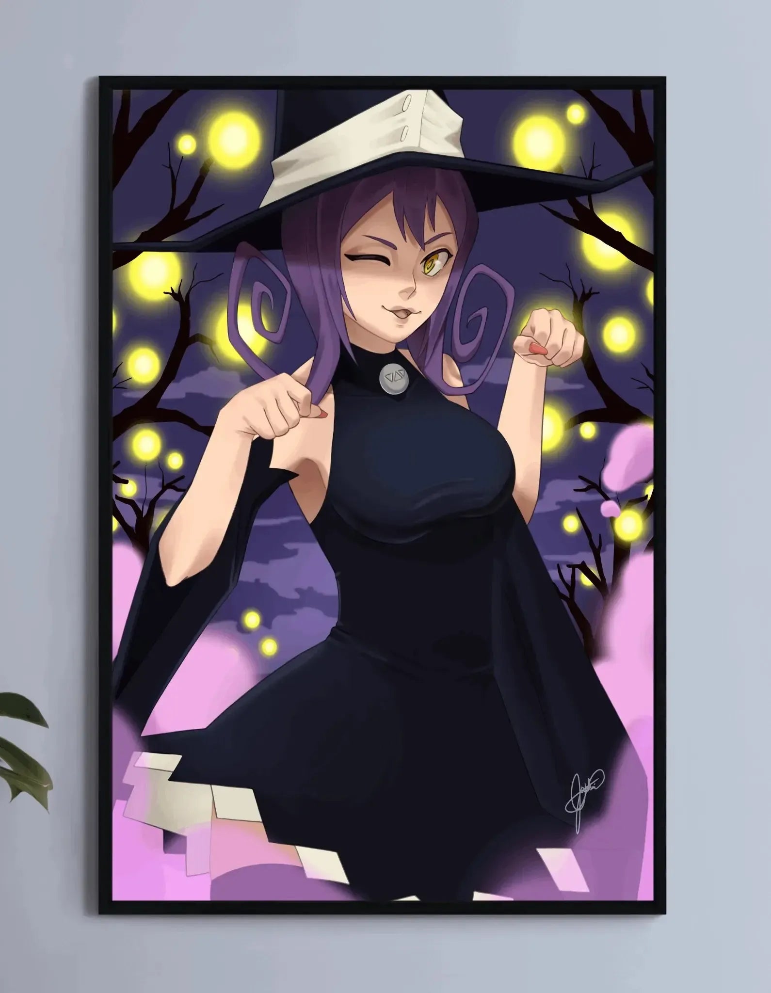 11x17 poster print of Blair from Soul Eater with glowing background and confident pose

