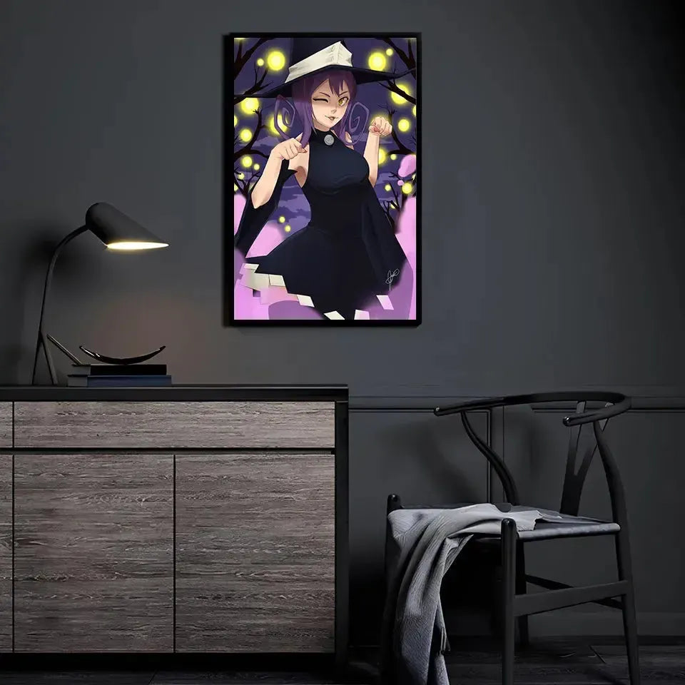 11x17 poster print of Blair from Soul Eater with glowing background and confident pose