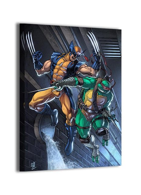 Wolverine & Raphael Wall Art | Marvel & TMNT Fan Art | Snapping Turtle Gallery [variant_option1] Print, Premium Wall Art by Snapping Turtle Gallery