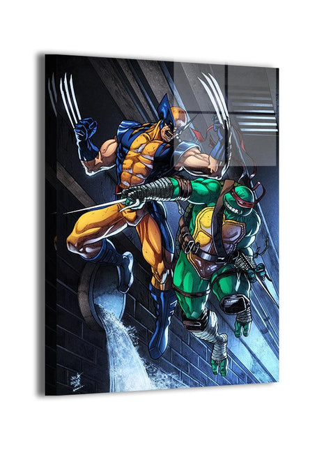 Wolverine & Raphael Wall Art | Marvel & TMNT Fan Art | Snapping Turtle Gallery [variant_option1] Print, Premium Wall Art by Snapping Turtle Gallery