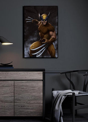 Wolverine Brown Suit X-Men Wall Art | Ultra-HD Acrylic, Metal & Canvas - Snapping Turtle Gallery