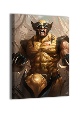 Wolverine Art | Acrylic, Metal & Canvas - Snapping Turtle Gallery