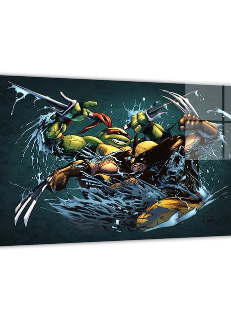 Wolverine vs Raphael Wall Art | Crossover Fan Art | Snapping Turtle Gallery [variant_option1] Print, Premium Wall Art by Snapping Turtle Gallery
