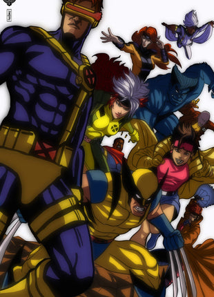 X-Men Team Wall Art | Marvel Fan Art | Snapping Turtle Gallery [variant_option1] Print, Premium Wall Art by Snapping Turtle Gallery