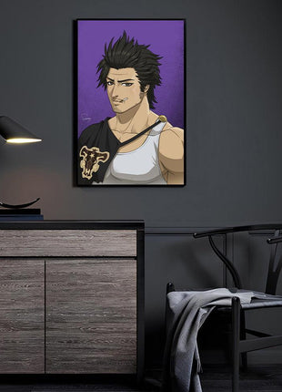 Yami Sukehiro Wall Art | Black Clover Acrylic, Metal & Canvas Print - Snapping Turtle Gallery