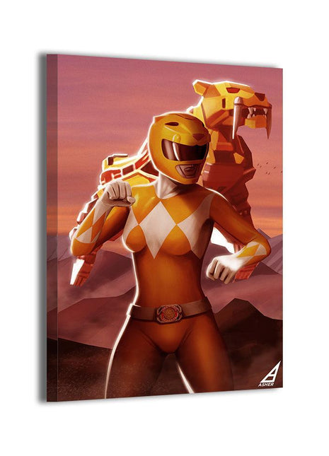 Yellow Ranger Wall Art | Power Rangers Acrylic, Metal & Canvas Print - Snapping Turtle Gallery