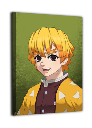 Zenitsu Agatsuma Wall Art | Demon Slayer Acrylic, Metal & Canvas - Snapping Turtle Gallery