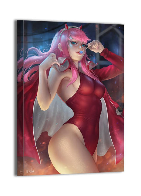 Zero Two Wall Art | Darling in the FranXX Acrylic, Metal & Canvas - Snapping Turtle Gallery