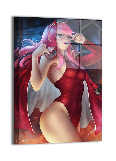 Zero Two Wall Art | Darling in the FranXX Acrylic, Metal & Canvas - Snapping Turtle Gallery