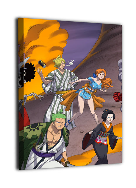 Straw Hat Pirates Wall Art | One Piece Wano Acrylic, Metal & Canvas - Snapping Turtle Gallery
