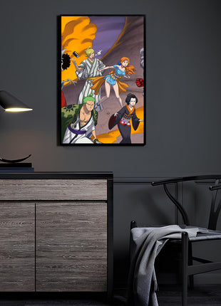 Straw Hat Pirates Wall Art | One Piece Wano Acrylic, Metal & Canvas - Snapping Turtle Gallery