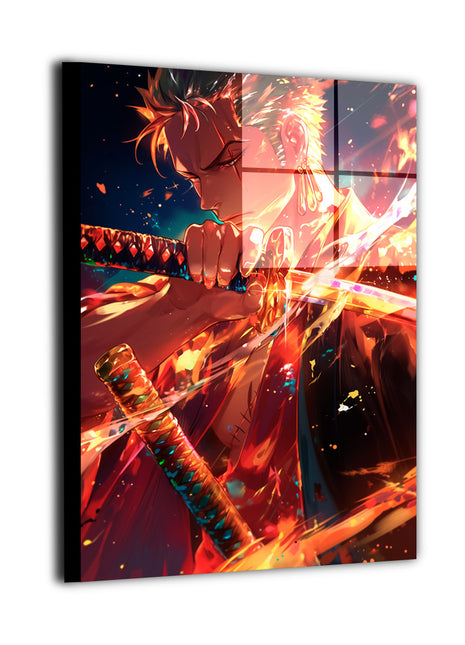 Zoro One Piece Art | Acrylic, Metal & Canvas - Snapping Turtle Gallery