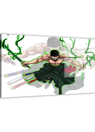 Roronoa Zoro King of Three Swords metal wall art by Emmanuel Centeno