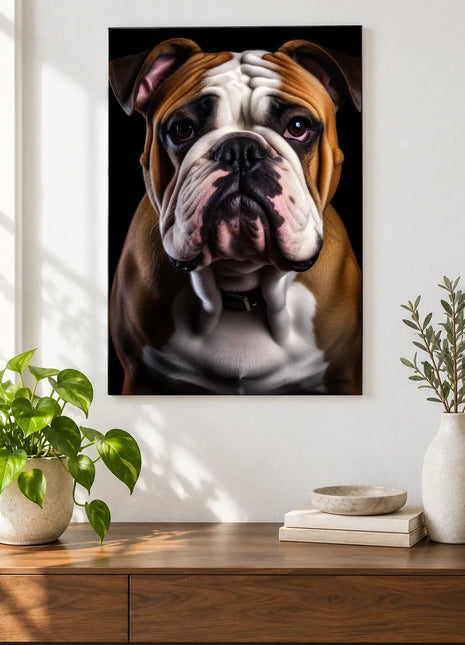 Wrinkles, Please Wall Art, shown as frameless acrylic artwork above a walnut console against a white wall.