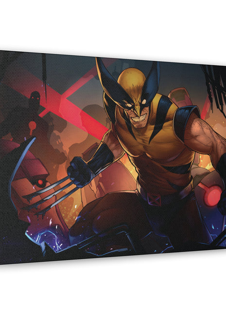 Adamantium Onslaught Wolverine and Sentinels Marvel canvas wall art