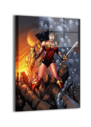 Wonder Woman Aegis of Themyscira Metal wall art by Emma J. Jones