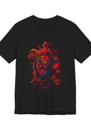 Front view of the black Akuma Raging Fist Graphic T-Shirt.