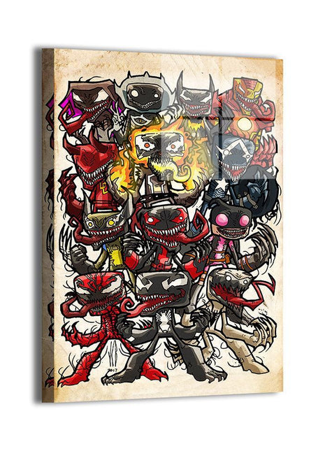 Alien Bond Mayhem Venomverse ensemble Marvel wall art 1 by Jeff Benitez