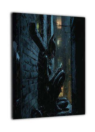 Catwoman Alley Silence Wall Art gloss canvas print
