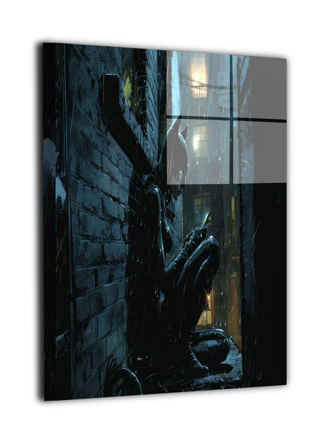 Catwoman Alley Silence Wall Art dye-sublimated metal print