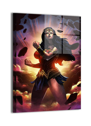 Wonder Woman metal wall art by Ryan Pasibe