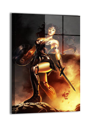 Wonder Woman metal wall art by Vhon Remot