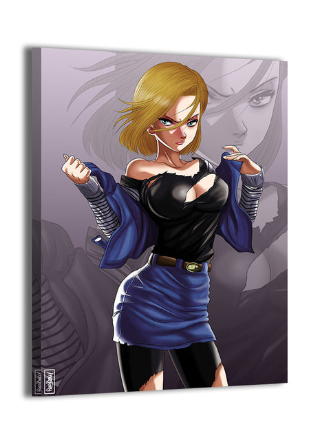 Android 18 Wall Art Acrylic Print, Premium Wall Art by Snapping Turtle Gallery